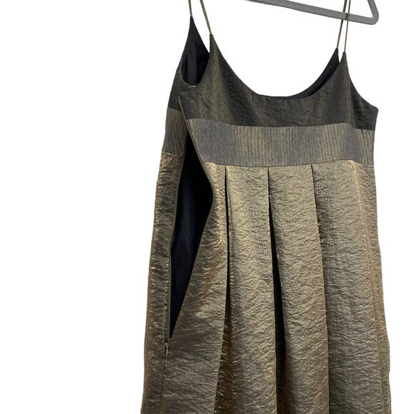 Laundry Shelli Segal Womens Size 10 Metallic Box Pleat Babydoll Dress - Picture 4 of 6